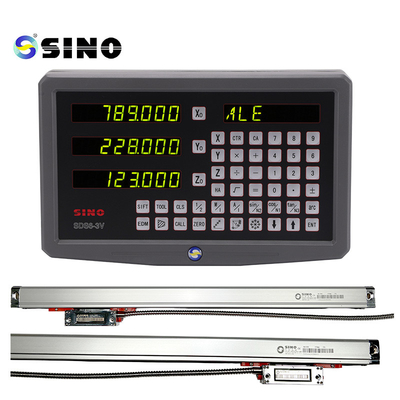 Đầu đọc kỹ thuật số SINO màu xám Máy đo tỷ lệ tuyến tính thủy tinh DRO 3 trục 1um