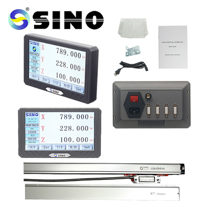 SINO SDS200S LCD 3 trục Màn hình cảm ứng đầy đủ Bộ dụng cụ đọc kỹ thuật số DRO Thước kẻ lưới Bộ mã hóa quay