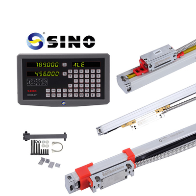 SINO SDS6-2V DRO 2 trục đọc kỹ thuật số với bộ dụng cụ LED kim loại Hai dây dẫn mã hóa tuyến tính cho máy mài xoắn