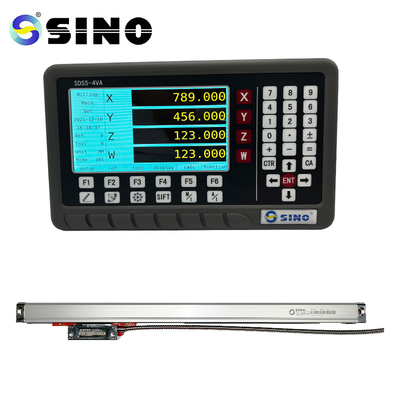 Bộ đầy đủ 4 trục LCD đọc kỹ thuật số DRO Glass Linear Scale Encoder Sensor For Milling Lathe