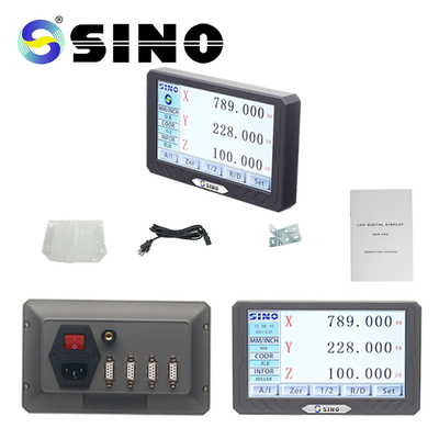 Bộ hiển thị kỹ thuật số SINO SDS200S DRO 3 trục Màn hình LCD cảm ứng đầy đủ cho thước đo bộ mã hóa tuyến tính máy tiện phay