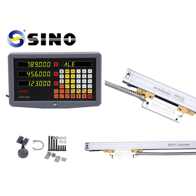 Đầu đọc kỹ thuật số SINO SDS 2-3MS 2 Trục Kim Loại LCD Đầy Đủ Cho Máy Phay DRO Độ phân giải 0.005mm Thực tế Với Bộ mã hóa tuyến tính