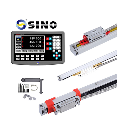 RS422 DRO Đọc kỹ thuật số Đường đo tuyến tính Mã hóa quang học SINO SDS6-3VA Máy nghiền xoắn 3 trục