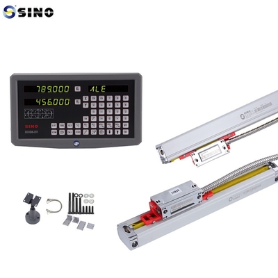 SINO SDS6-2V DRO 2 trục đọc kỹ thuật số với bộ dụng cụ LED kim loại Hai dây dẫn mã hóa tuyến tính cho máy mài xoắn