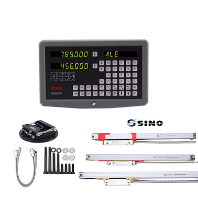 2 trục đọc kỹ thuật số SINO SDS6-2V DRO với bộ dụng cụ LED kim loại Hai dây thừng tuyến tính cho máy xay