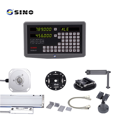 SDS6-2V SINO Hệ thống đọc kỹ thuật số Dro 2 trục với Glass Linear Scale Ruler cho lathe mill
