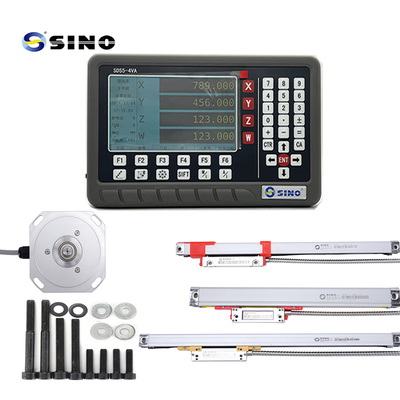 SINO SDS5-4VA Đọc kỹ thuật số DRO với Magnetic Linear Encoder Scale cho máy nghiền lathes