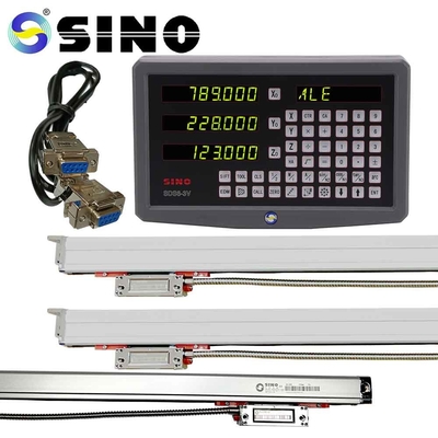 DRO đọc kỹ thuật số tuyến tính 100V-240V với ba trục Bảy chữ số LED màu xanh lá cây
